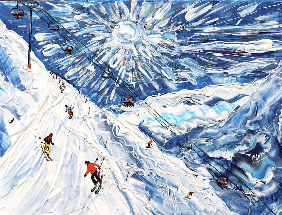 Toviere to Tignes Painting by Pete Caswell