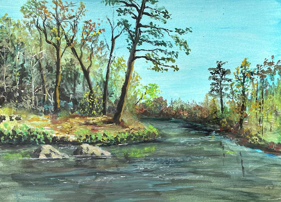 Towaliga River Painting by Larry Whitler