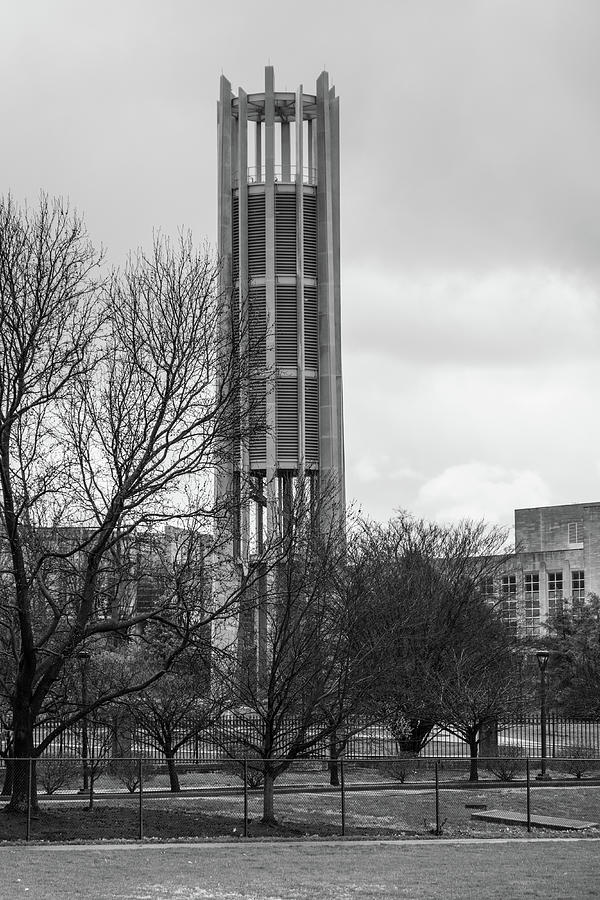 Tower at Indiana University Black and White  Photograph by John McGraw