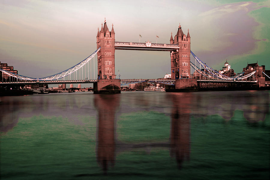 Tower Bridge Architecture England - Surreal Art By Ahmet Asar Digital Art