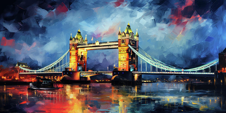 Tower Bridge at night Digital Art by Imagine ART