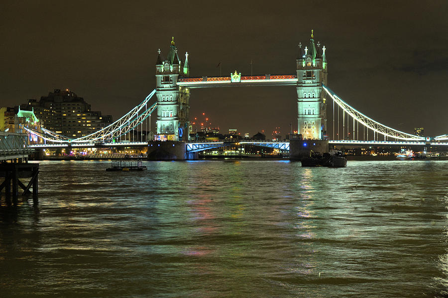 Tower Bridge from riverbanks in London Photograph by Angelo DeVal