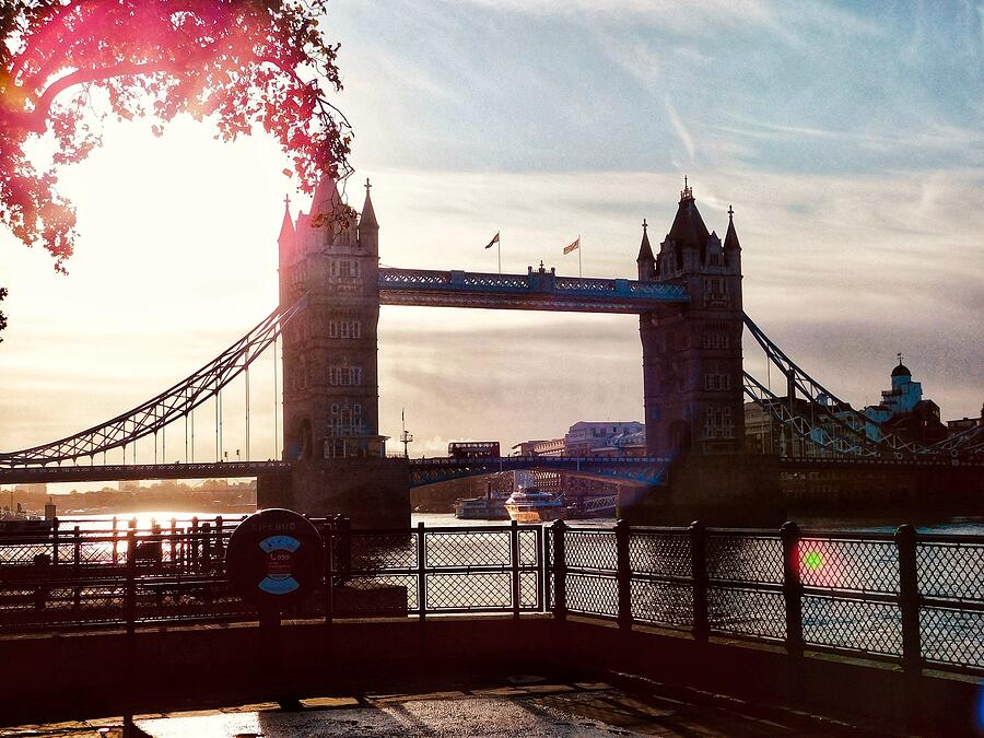 London Photograph - Tower Bridge Glow by Karen Garden