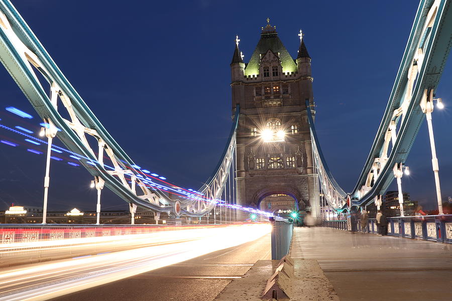Tower bridge in midnight Photograph by Vaclav Sonnek