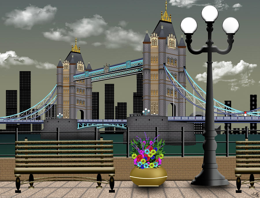 Tower Bridge Digital Art by Mark Tully
