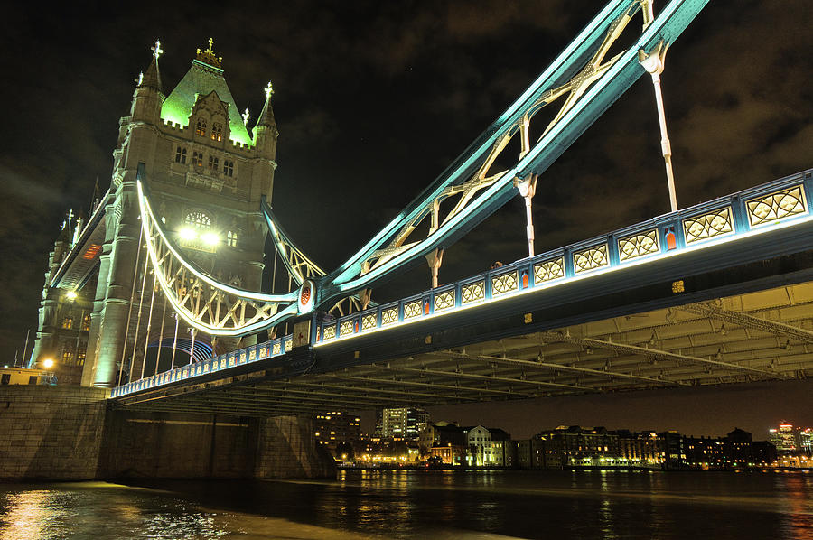 Tower Bridge night view in London Photograph by Angelo DeVal