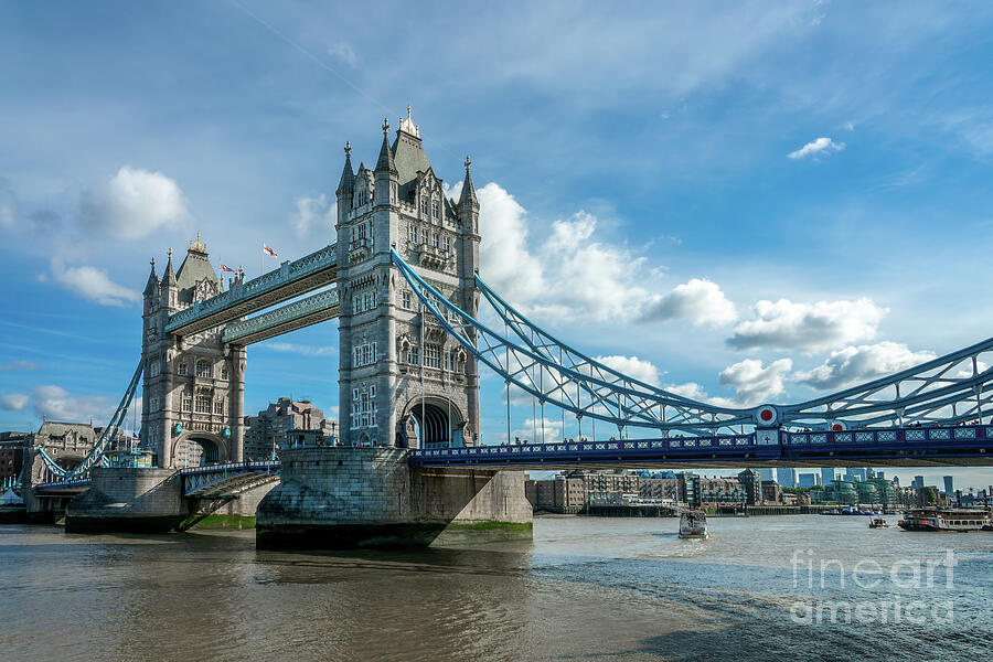 London Photograph - Tower bridge, sunny day in London by Delphimages London Photography