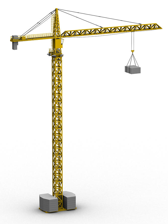 Tower crane (3D) Photograph by Abeleao
