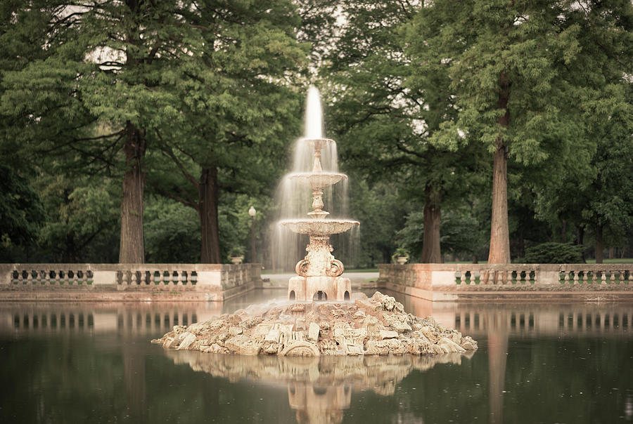 Tower Grove Fountain in summer Photograph by Scott Rackers