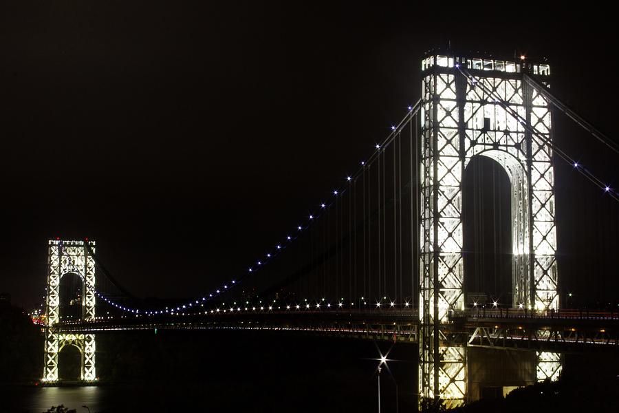 Tower Lights George Washington Bridge Photograph