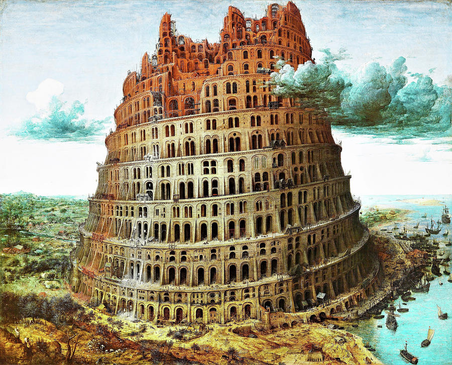 Genesis Painting - Tower of Babel - Digital Remastered Edition by Pieter Bruegel