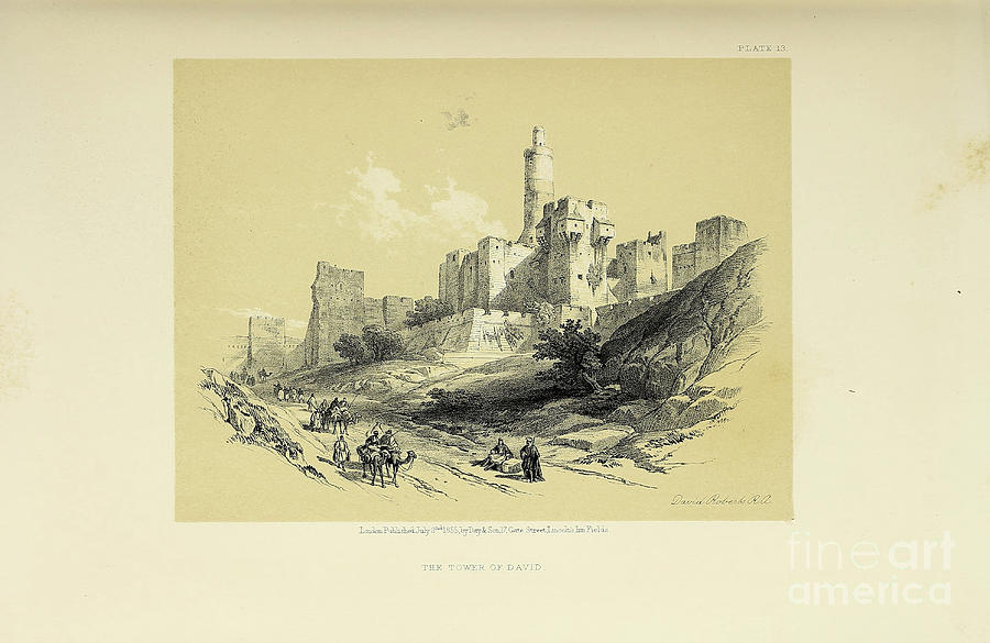 Tower of David by David Roberts q1 Photograph by Historic illustrations