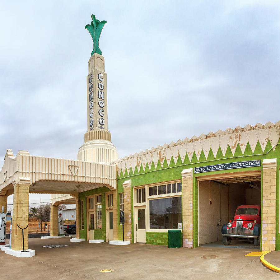 Tower Station - Route 66 - Shamrock Texas Photograph by Susan Rissi Tregoning