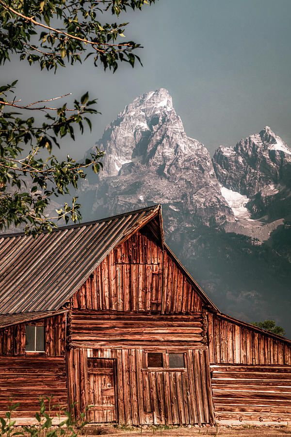 Towering Grand Teton Peaks And T A Moulton Barn Photograph by Gregory Ballos