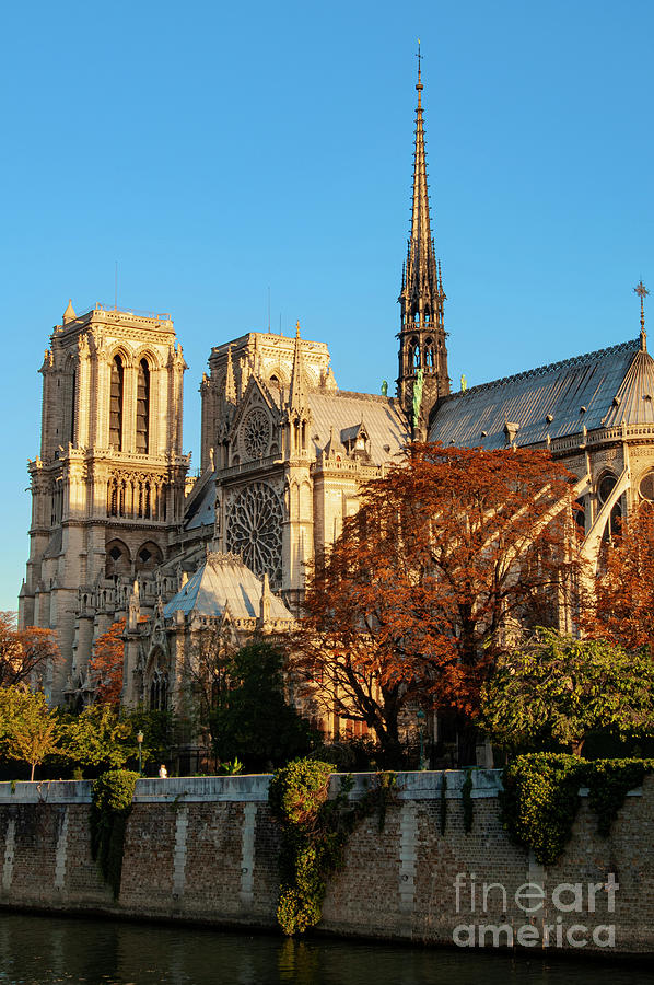 Towers and Spire of Paris Notre-Dame Photograph by Bob Phillips