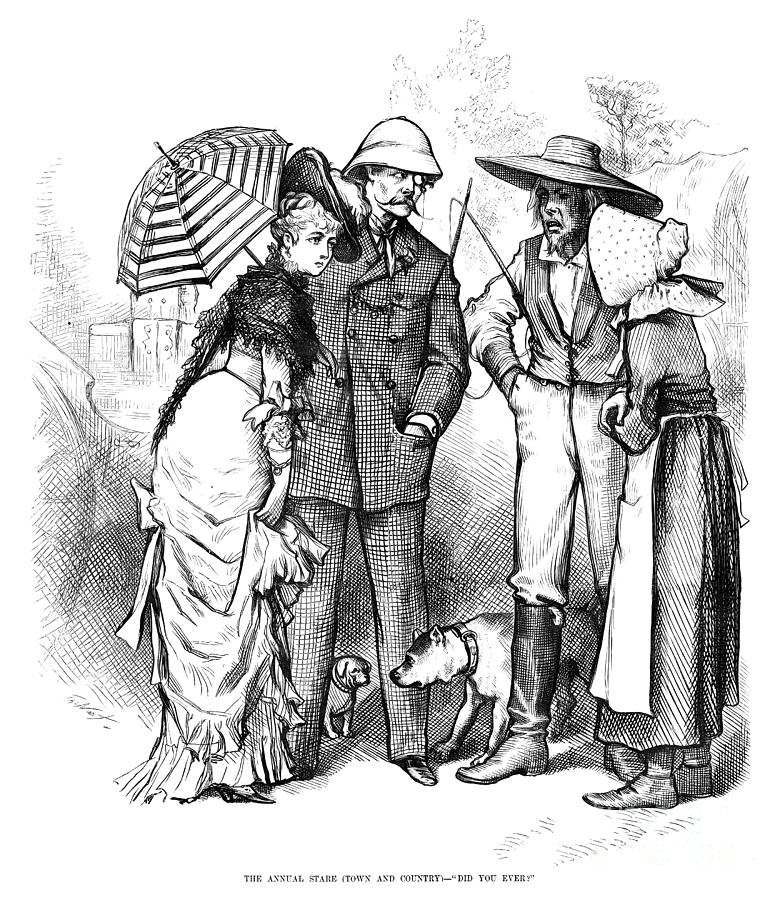 Town and Country Cartoon, 1879 Drawing by Thomas Nast