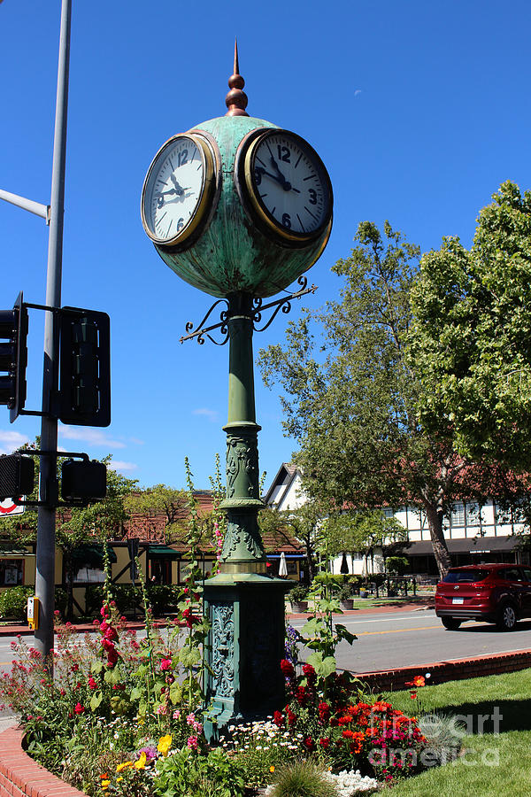 Town Clock Solvang California Photograph by Colleen Cornelius