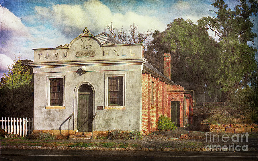 Town Hall 1860 Photograph by Russell Brown