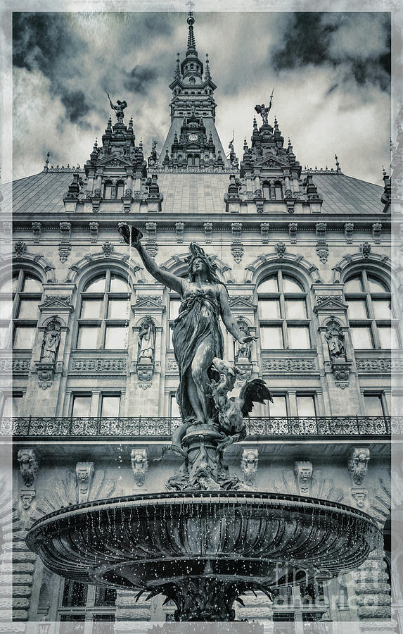 Town Hall Fountain, Hamburg, Germany Photograph by Philip Preston