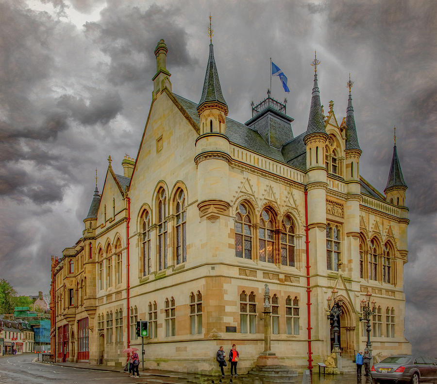 Town Hall in Inverness, Scotland Photograph by Marcy Wielfaert