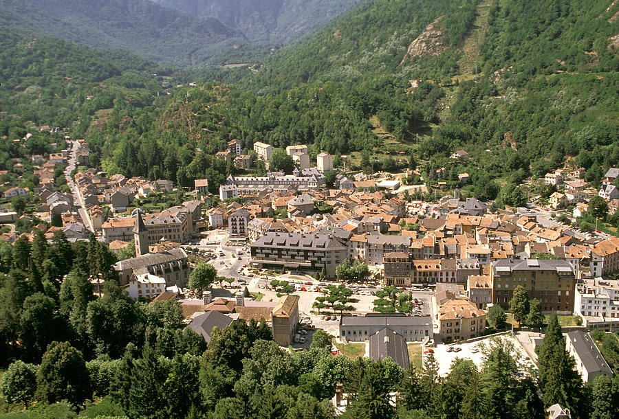 Town of Ax les Thermes in Ariege, France Photograph by Anger O.