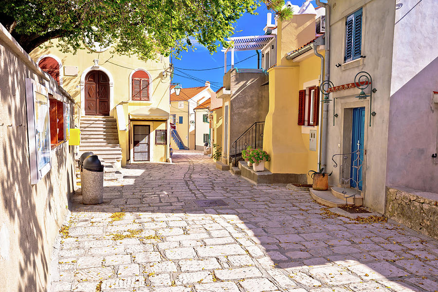Town Of Baska Colorful Architecture Street View Photograph