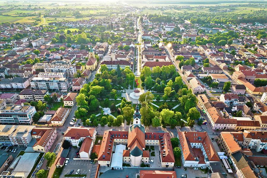 Town Of Bjelovar Aerial View Photograph