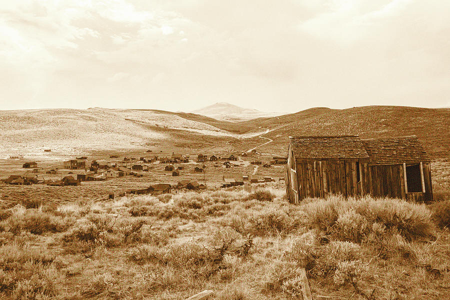 Ghost Town Of Bodie Sepia Photograph