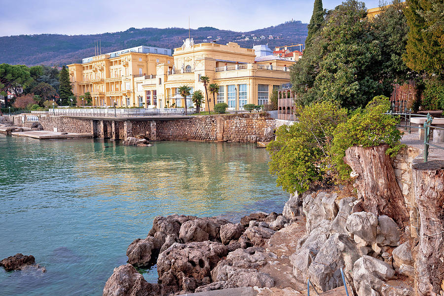 Town of Opatija waterfront architecture and nature view Photograph by Brch Photography