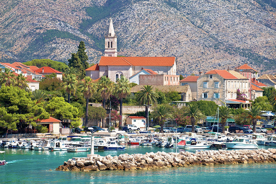 Town of Orebic on Peljesac peninsula waterfront view Photograph by Brch Photography