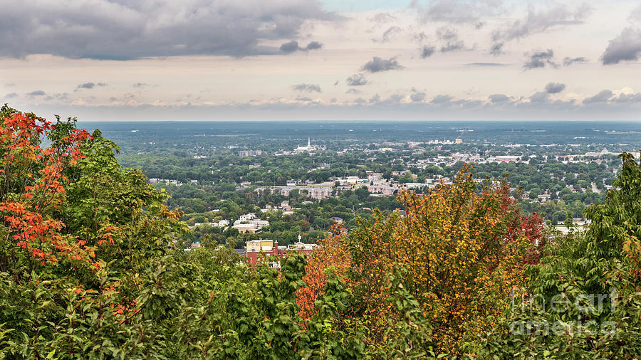 Town of Victoriaville from the mount Arthabasca in Quebec, Canad Photograph by Marek Poplawski