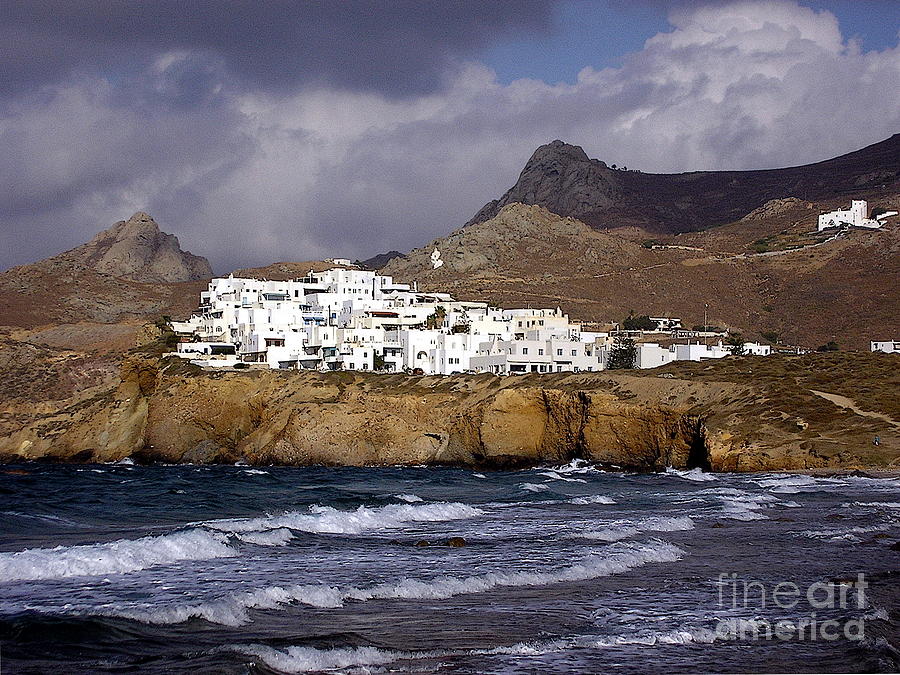 Greek Photograph - Town on the rocks, Naxos by Paul Boizot