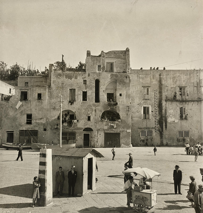 Town Square in Procida Photograph by Clifford Coffin