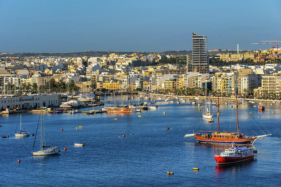 Towns of Sliema and Gzira in Malta Photograph by Artur Bogacki