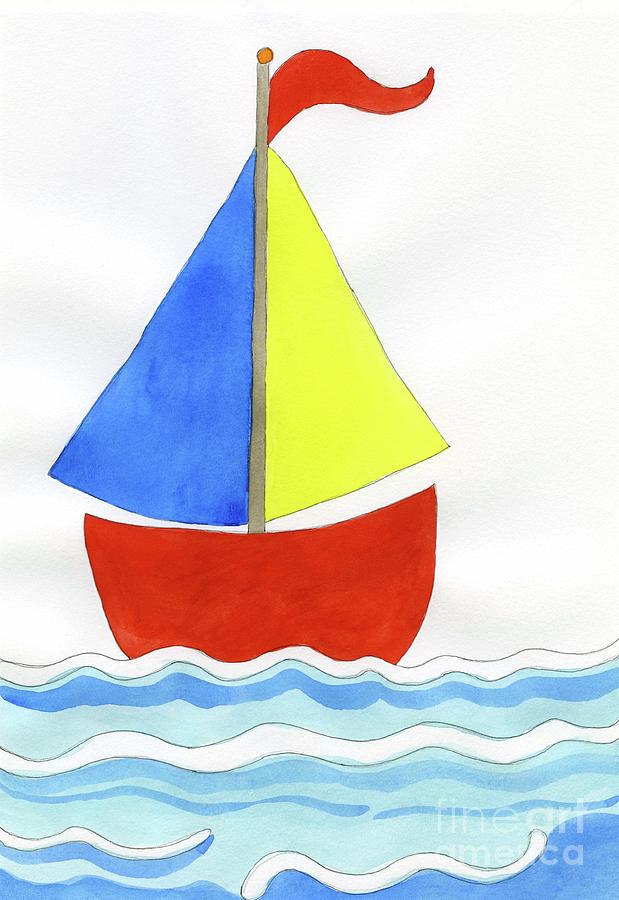 Toy Boat Painting by Norma Appleton