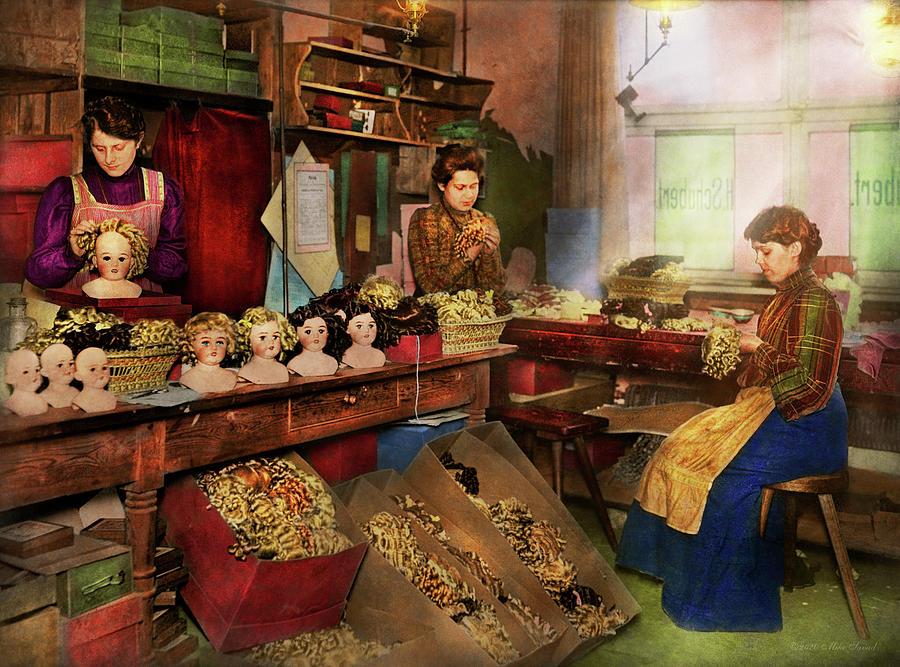 Toy maker - Wigging out 1916 Photograph by Mike Savad