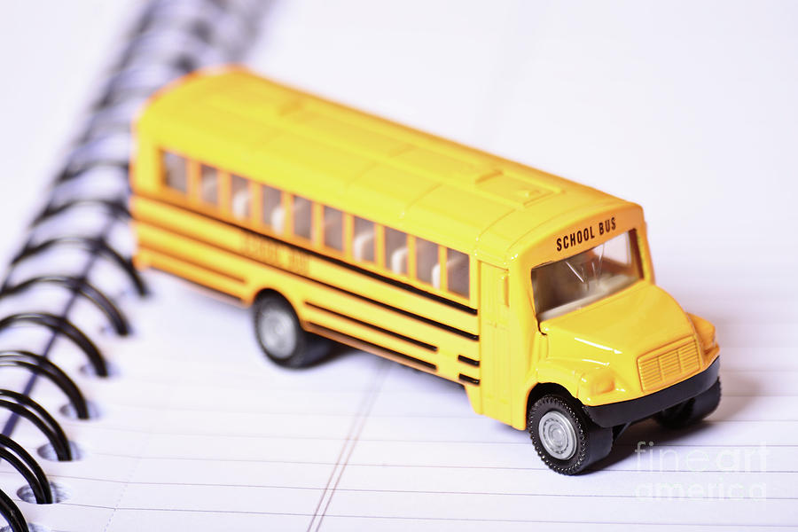 Toy school bus  Photograph by Mendelex Photography