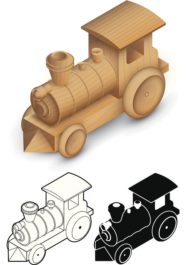 Toy train Drawing by Jangeltun