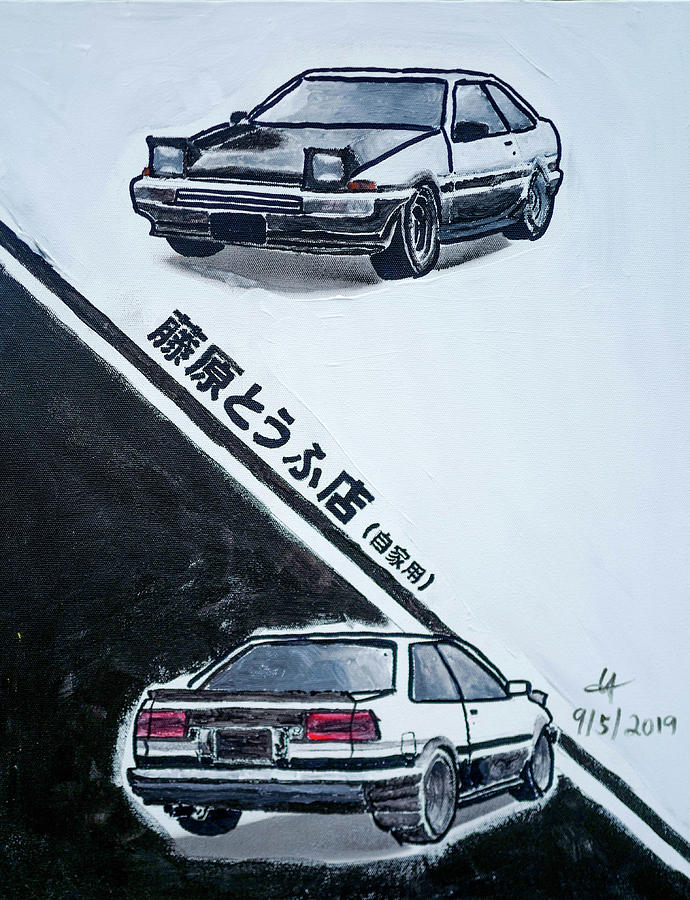 Toyota AE86 Painting by Kasem Tintapura - Fine Art America