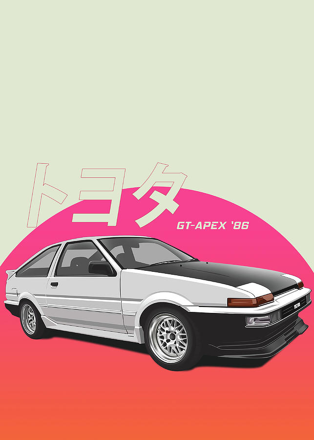 Toyota AE86 Digital Art by Mark Andrew Sabas - Pixels