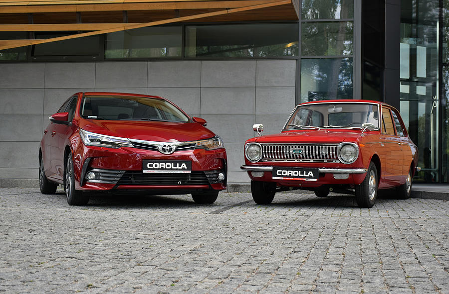 Toyota Corolla - the newest and the oldest generation Photograph by Tramino