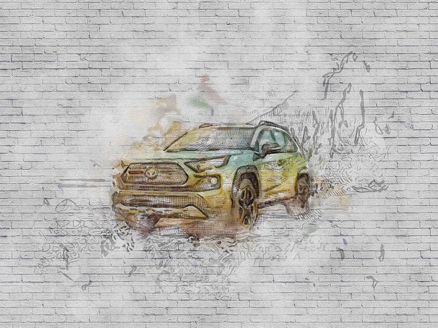 Toyota Rav4 Offroad 2019 Cars Crossovers New Digital Art By Ashtyn 