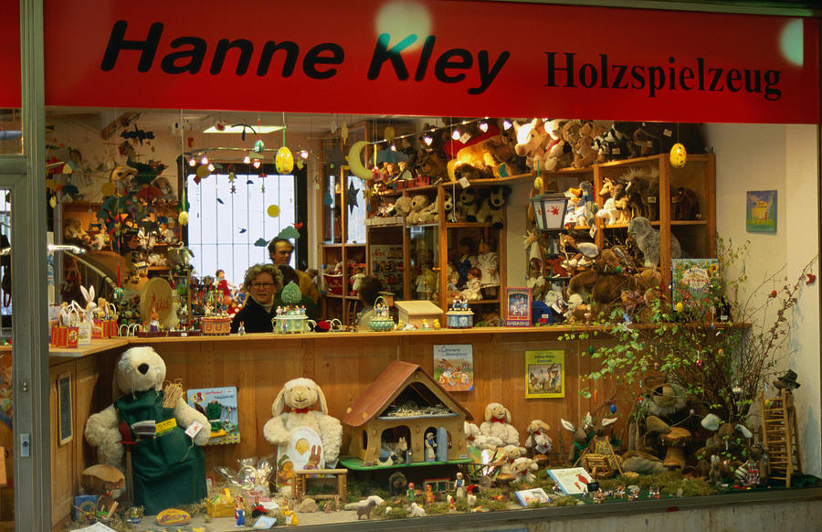 Toys in the window of Hanna Kley, a toyshop in Steinweg-Passage Photograph by Lonely Planet