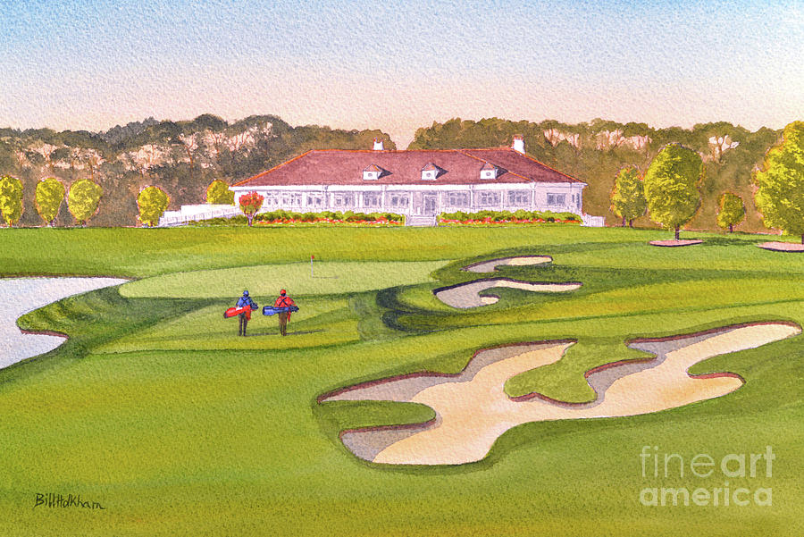 TPC Myrtle Beach Golf Course Painting by Bill Holkham