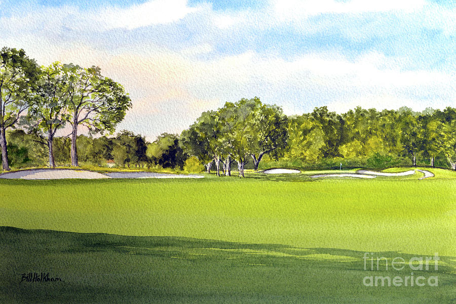 TPC Tampa Bay Golf Course Florida Painting by Bill Holkham