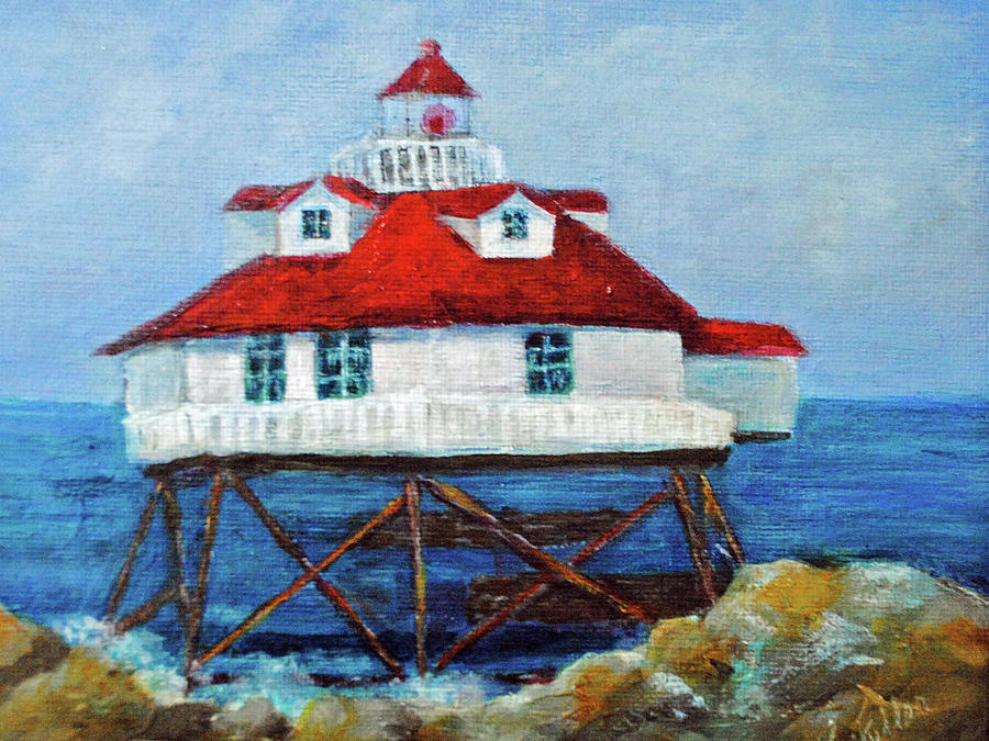TPS Ligthouse  Painting by Kay Fuller