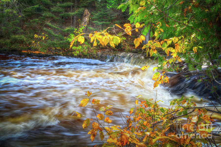 Traces of Autumn Along the Rapid River Photograph by Deborah Klubertanz