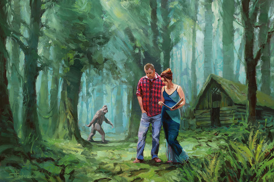 Tracking Bigfoot Painting by Steve Henderson