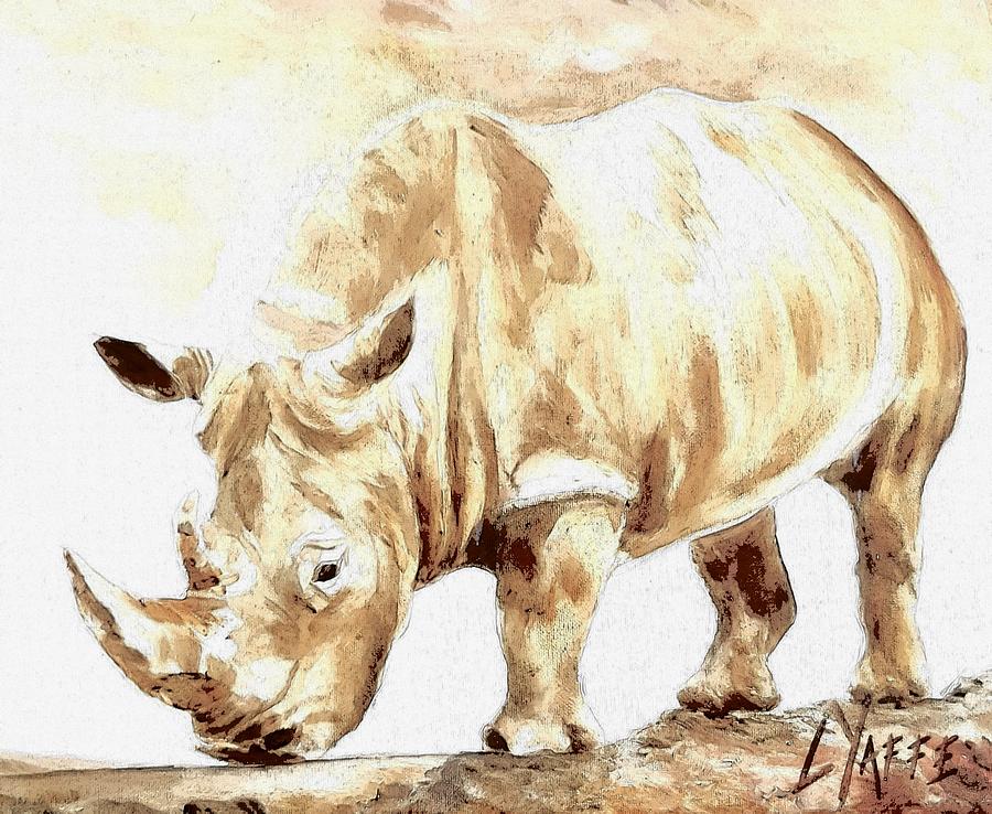 Tracking Rhinos Digital Art by Loraine Yaffe