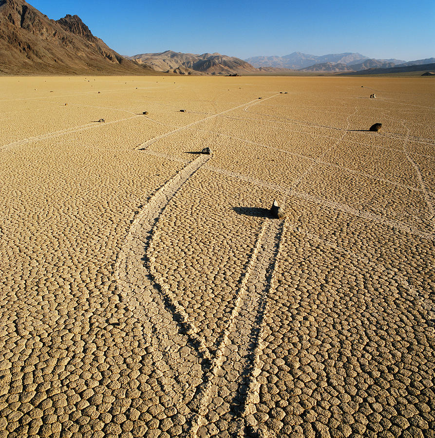 Tracks through desert landscape Photograph by Micha Pawlitzki